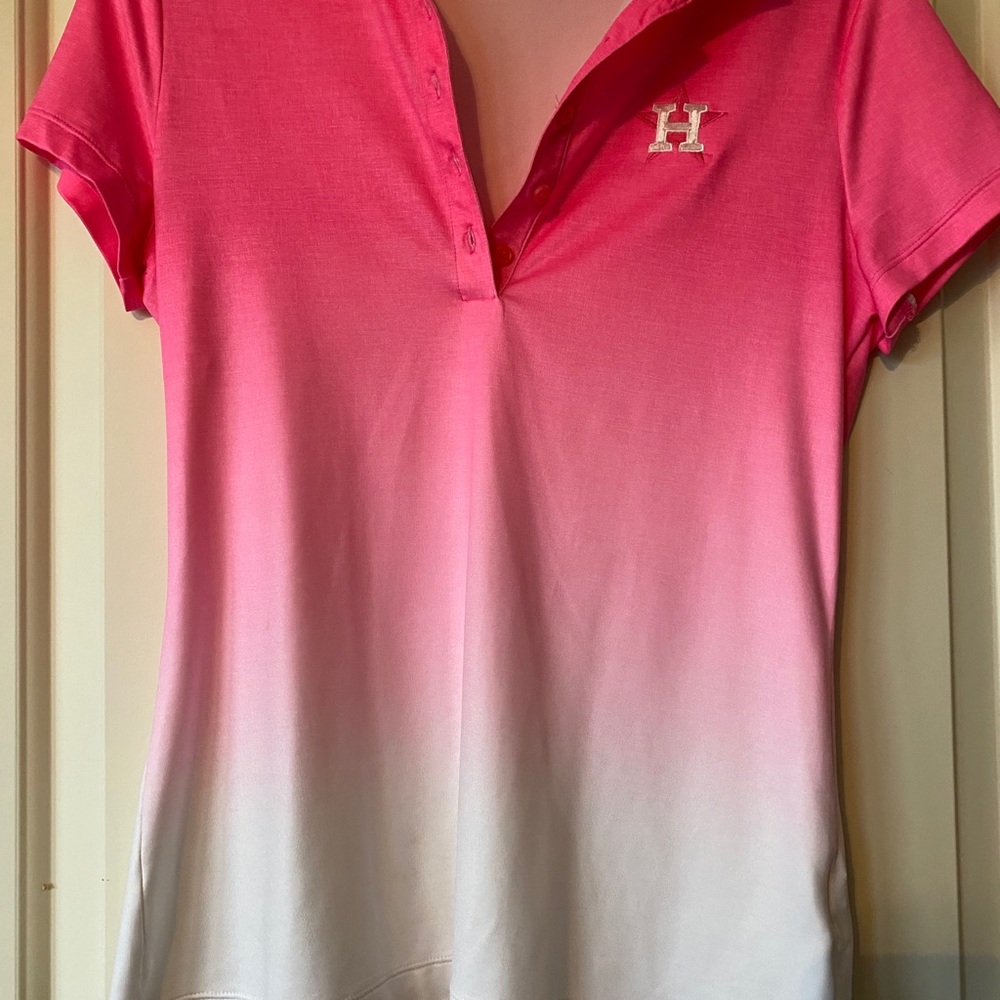 Nike Astros shirt. Neon ombré pink color.